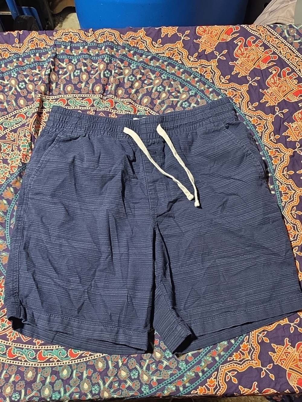 Men's Navy Drawstring Shorts